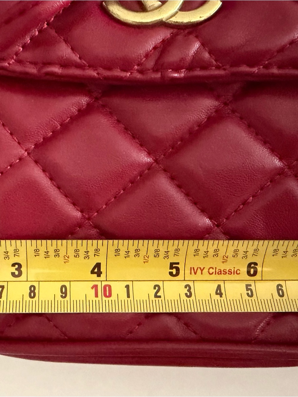 Quilted Red Drawstring Backpack - Picture 9 of 9